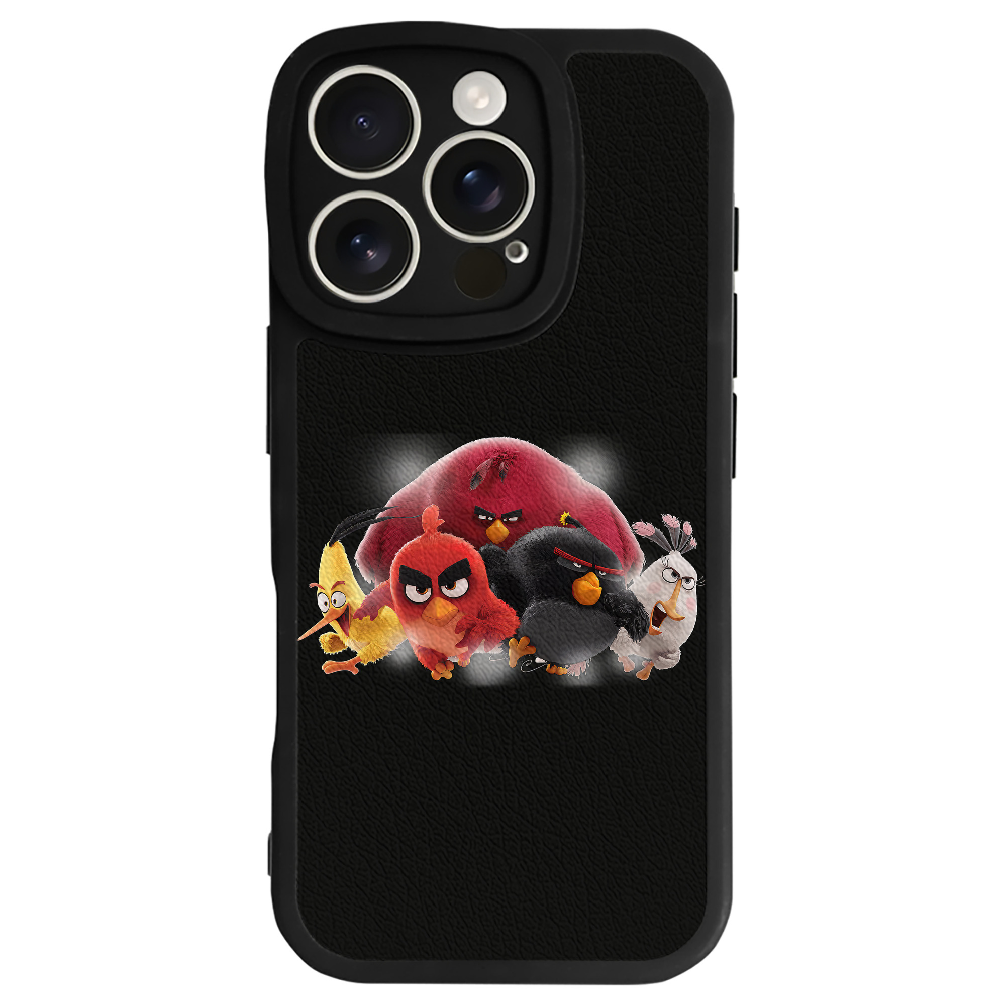 （画像用） Angry Birds アングリーバード 【iPhone 16シリーズ対応】シリコンスマホケース（レザー調） 材質：シリコン